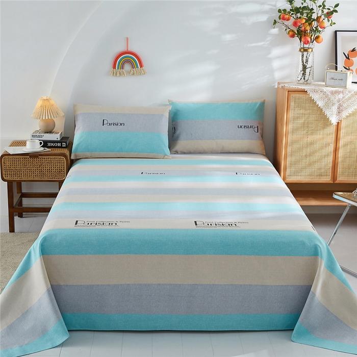 Checkered Pattern Bed Sheet Set Cotton Bed Sheets with Pillowcases Thickened Extra Soft Bedding Set Skin-friendly Breathable