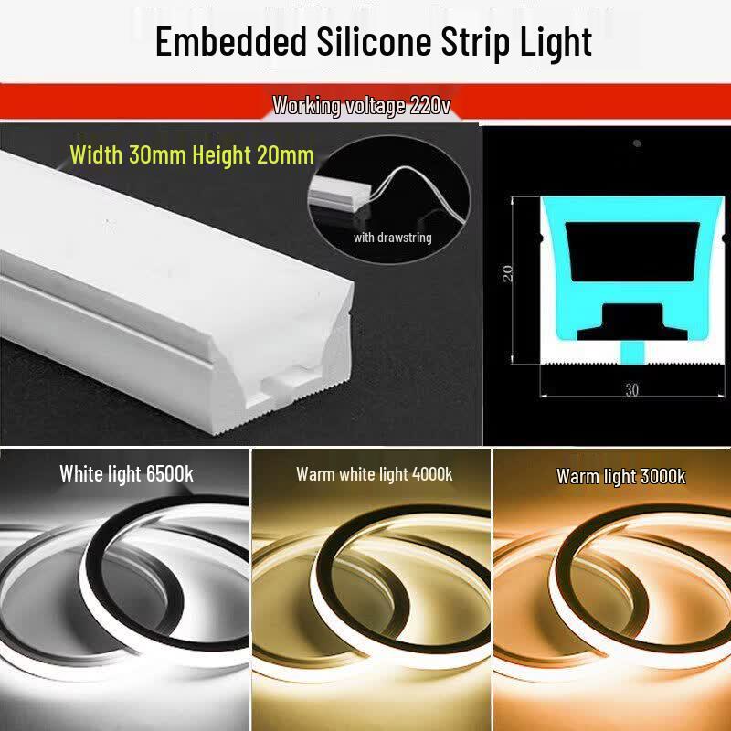 

220V Flexible Silicone Linear LED Strip Light