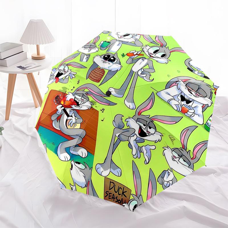 1pc Lola Bunny Outdoor Umbrella - Automatic Opening/Closing, Portable 3-Fold Design with 8-Bone Iron Frame - Perfect Gift for Fans, Travelers, Everyda