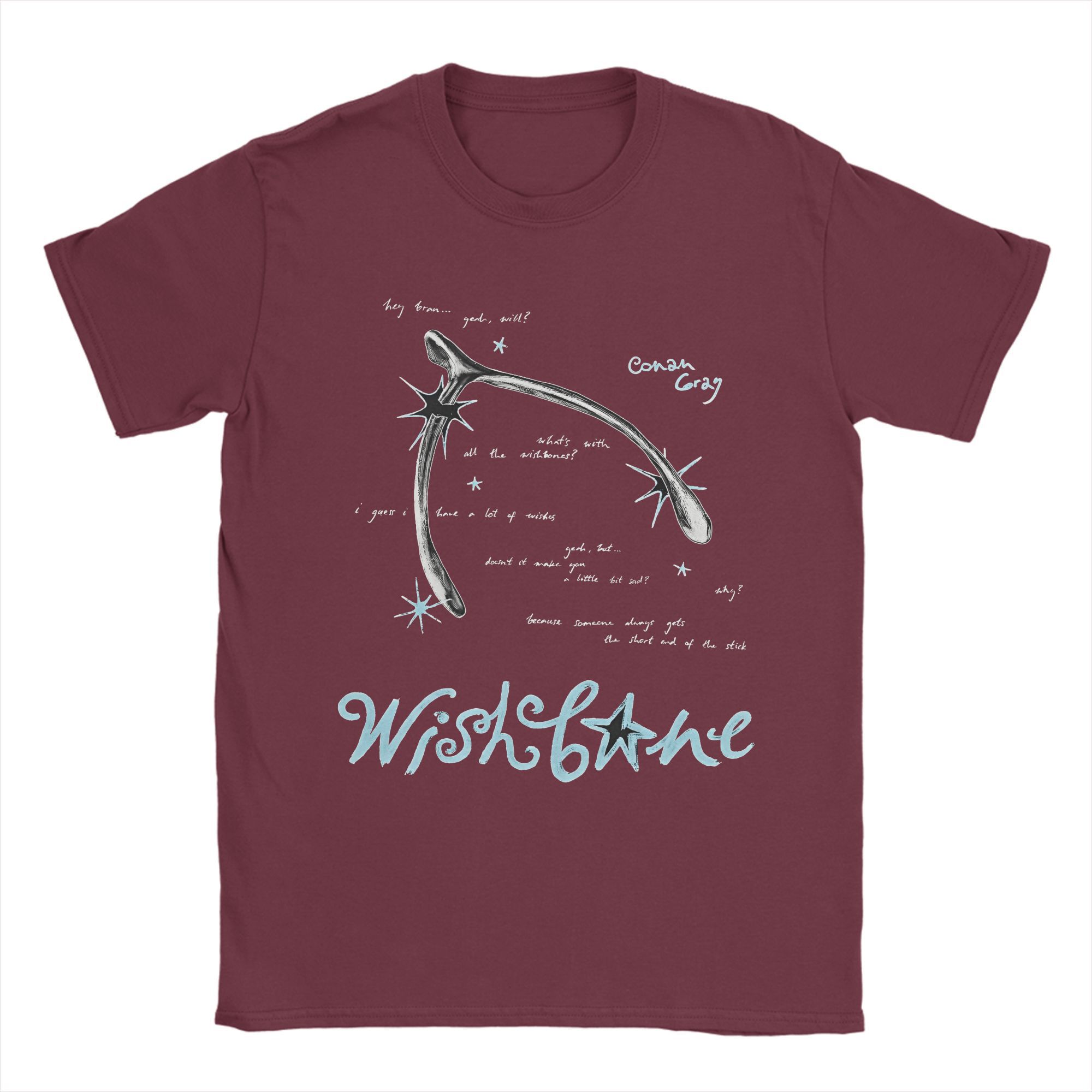 

Conan Gray Wishbone Album T-Shirt Summer Hip Hop T-Shirts Male 100 Cotton Crew Neck Oversized Tees Short Sleeves Funny Tops M