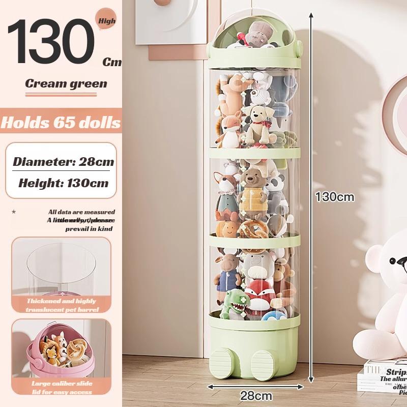 

Прозрачный пластиковый ящик для хранения кукол Контейнер для игрушек Органайзер для детских игрушек Витрина Ведро для хранения Идеально для домашнего декора