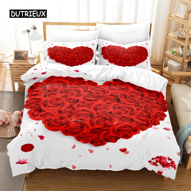 Bright Flowers Bedding Set Duvet Cover Set 3d Bedding Digital Printing Bed Linen Queen Size Bedding Set Fashion Design