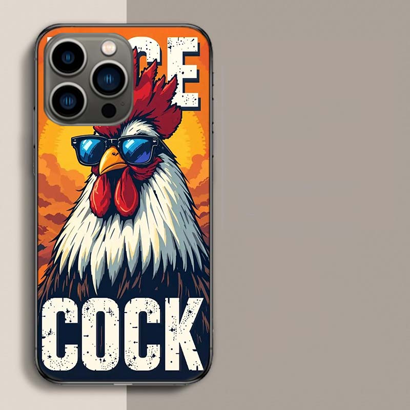 Cool Rooster Making Money Phone Case For Iphone 17 Air 15 Pro 14 Plus 16 Pro Max 17E 16E 12 13 Mini 11 Cover Cute Fundas