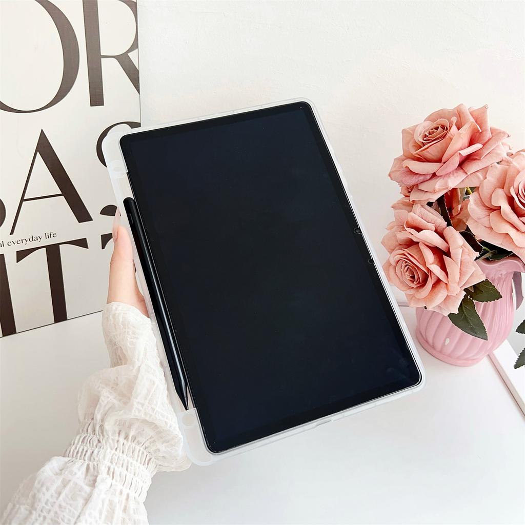 For Samsung Galaxy Tab S9 Case Clear TPU Anti Drop Tablet Cover with Pencil Holder