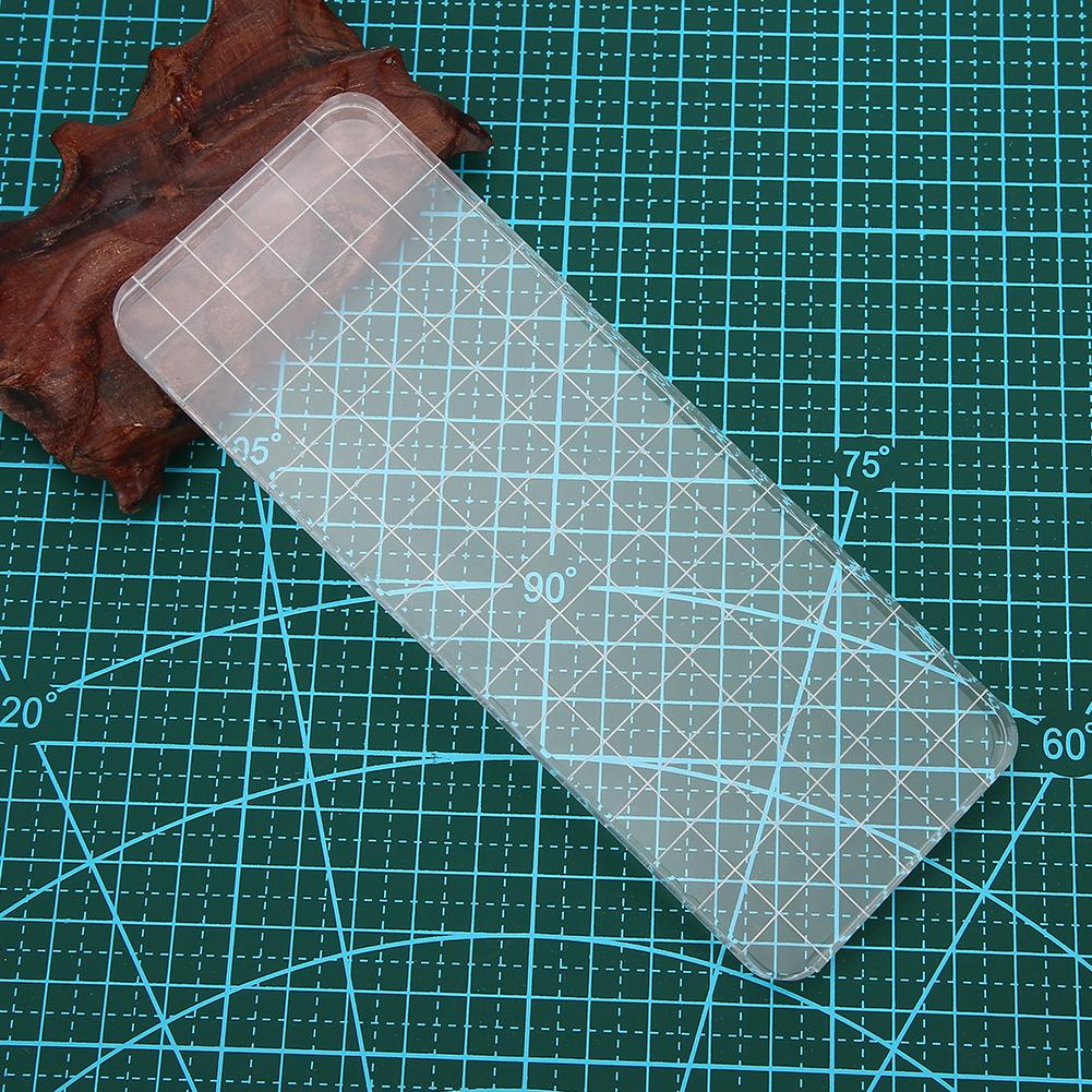 Acrylic Plate Transparent Clay Pottery Sculpture Tool Craft Sealing Accessories 9mm Thickness16x6x0.9cm, Rounded Small