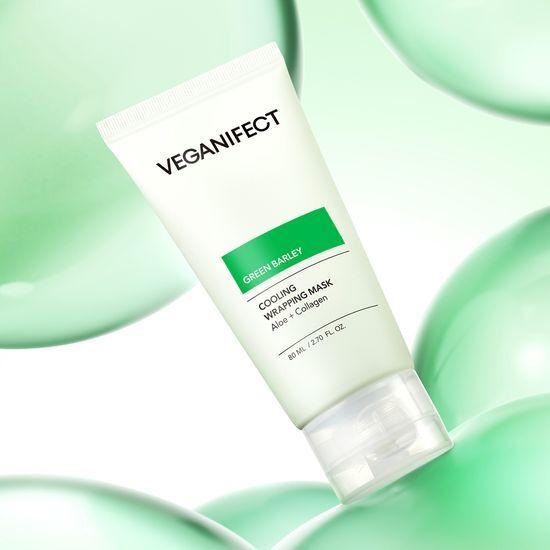 Veganifect Green Barley Aloe Wrapping Mask Pack 80ml (+Brush Free)