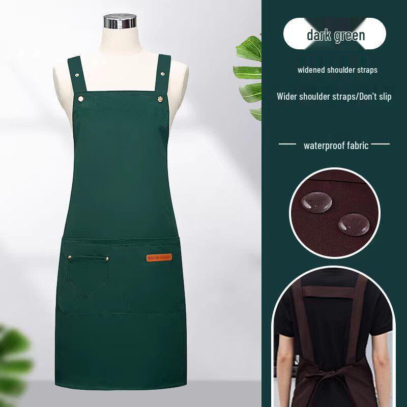 Custom Logo Waterproof Waist Apron for Milk Tea, Hot Pot, and Coffee Shop Staff