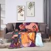 Warm Soft BlanketChild Travel KPop Demon Hunters Throw Blanket  Flannel Bedspread For Living Room Graphic Sofa Bed Cover