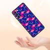 Phone Case For Samsung Galaxy S23 S22 Ultra S20 S21 FE 5G S10 S9 Plus S10E S8 Note 20 Silicone Black Cover Pink Red Flamingo