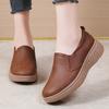 Slip-on Women Loafers PU Leather Waterproof Casual Shoes Non-slip Walking Shoes White Nurse Shoes