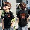 Korean Style Boys' Short-Sleeve Henley Collar T-Shirt, Loose Pure Cotton, Summer New Arrival Trendy Base Layer for Middle and Older Children