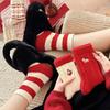 Christmas Stocking Children's Thick and Warm Winter and Autumn Plush Socks New Year Red Socks Sleep-in Tights
