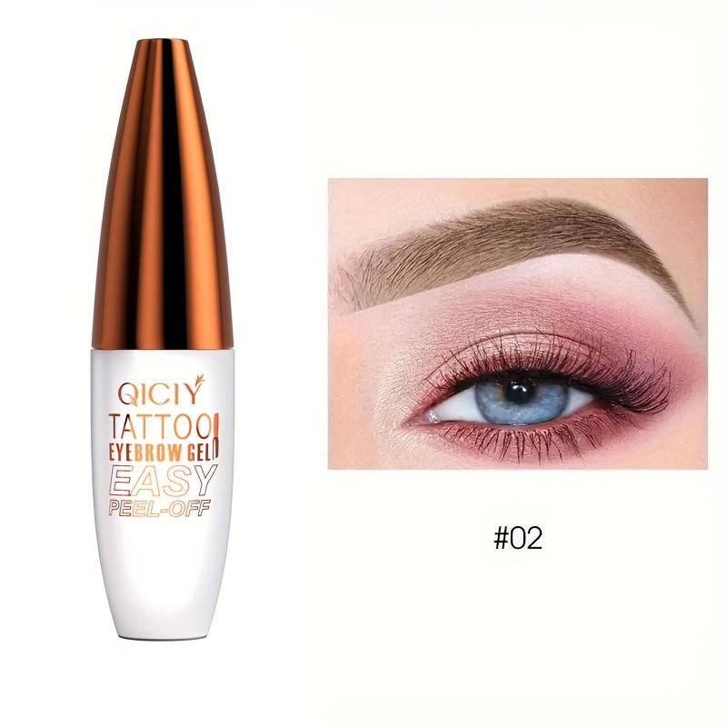 Teinte en gel pour sourcils pelable, semi-permanente et imperméable, gel pour sourcils résistant au transfert, sourcils plus fournis et définis avec des outils d'application faciles