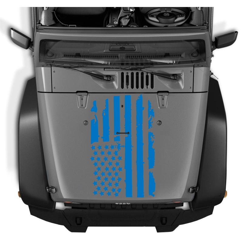 Car Exterior Hood Stickers USA Flag Decal Vinyl Auto Decoration Sticker