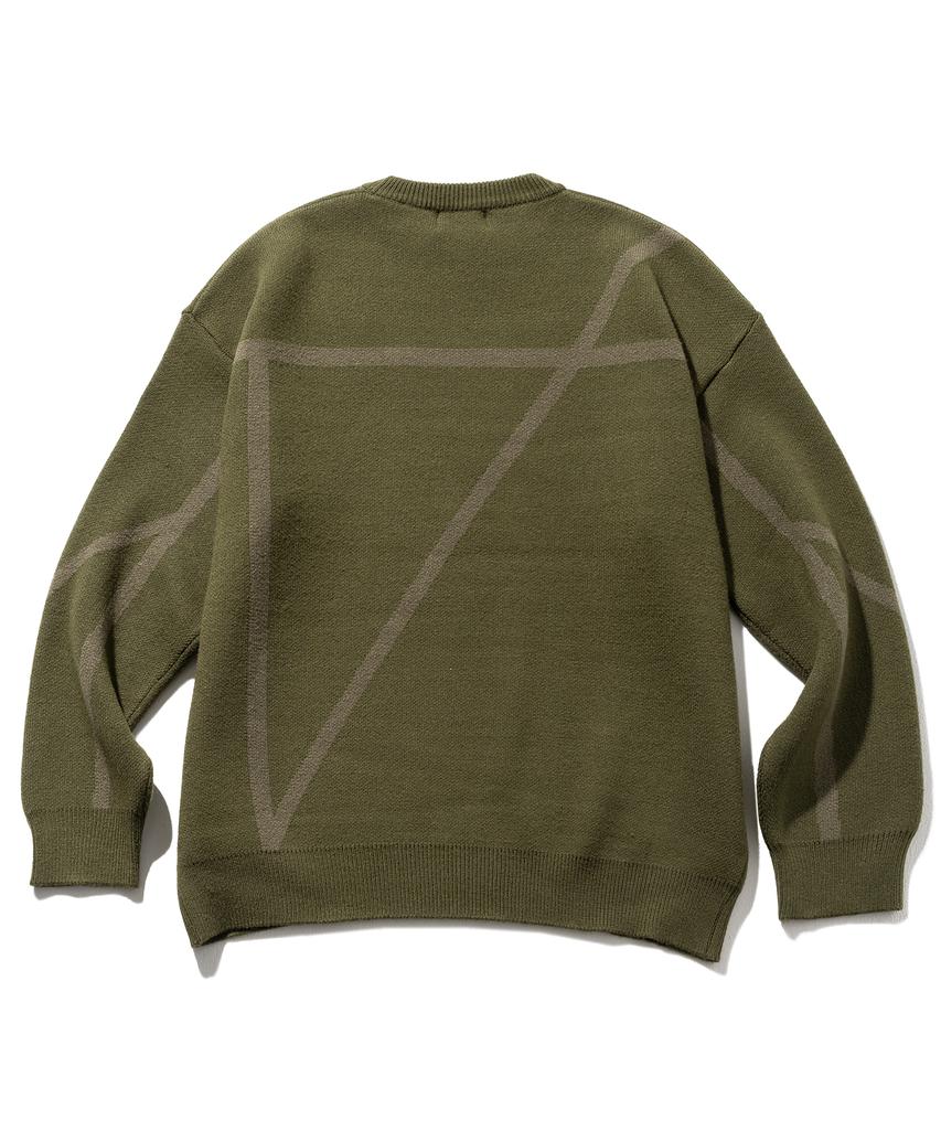 MASSNOUN Cross Incision Line Knit Mftnt001-Ov