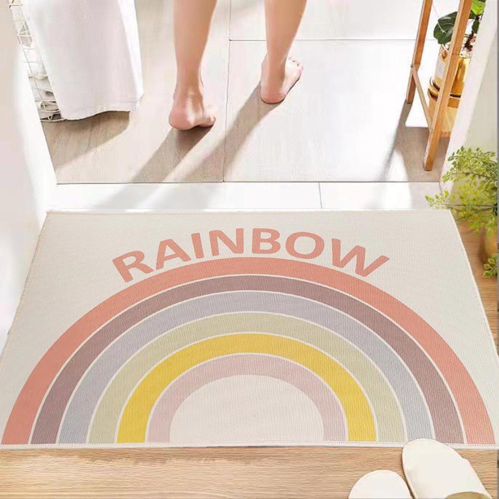 Cartoon Entrance Door Mats, Same Style Cute Pet Mats, Crystal Velvet Bathroom Mats