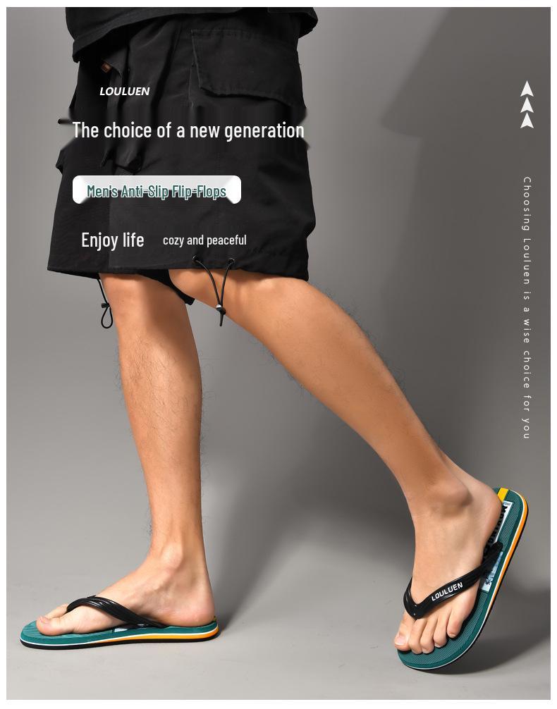 Men's Trendy Non-Slip Flip-Flops for Home and Beach - 2025 Summer Collection