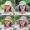 Wide Brim Beach Cap Bowknot Straw Hat Breathable Sun Hat  Women