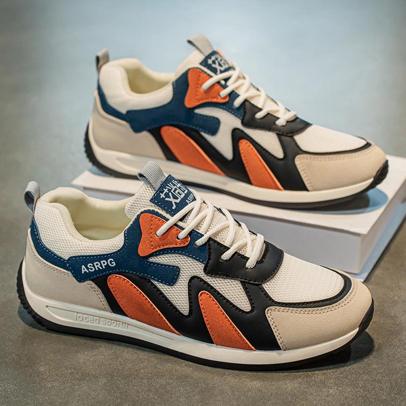 

Мужская обувь 2025 лето новая сетчатая дышащая и универсальная легкая на мягкой подошве athleisure на платформе увеличивающая рост беговая трендовая обувь 44