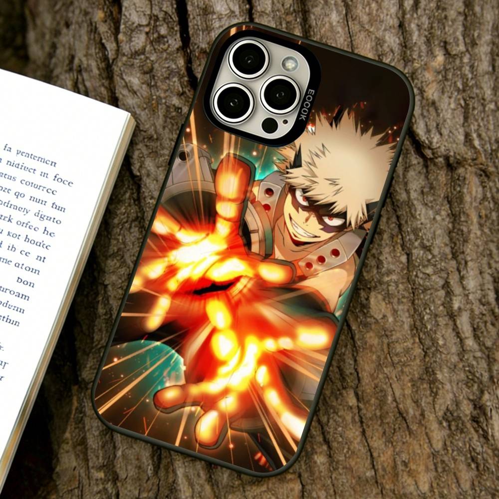 Katsuki Bakugo Phone Case For iPhone 17,16,15,14,13,12,11 Plus,Pro Max,XS,Colorful Silver Phone Case Funda Cover