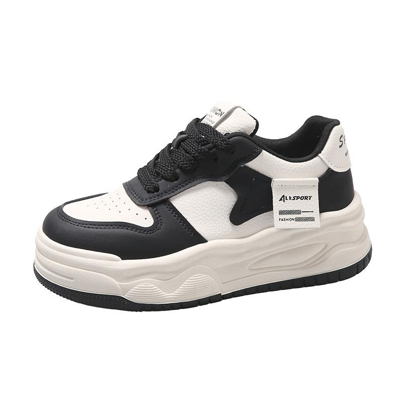 Foreign trade 2025 autumn new versatile thick baseplate shoes Korean version color matching white shoes casual sports shoes