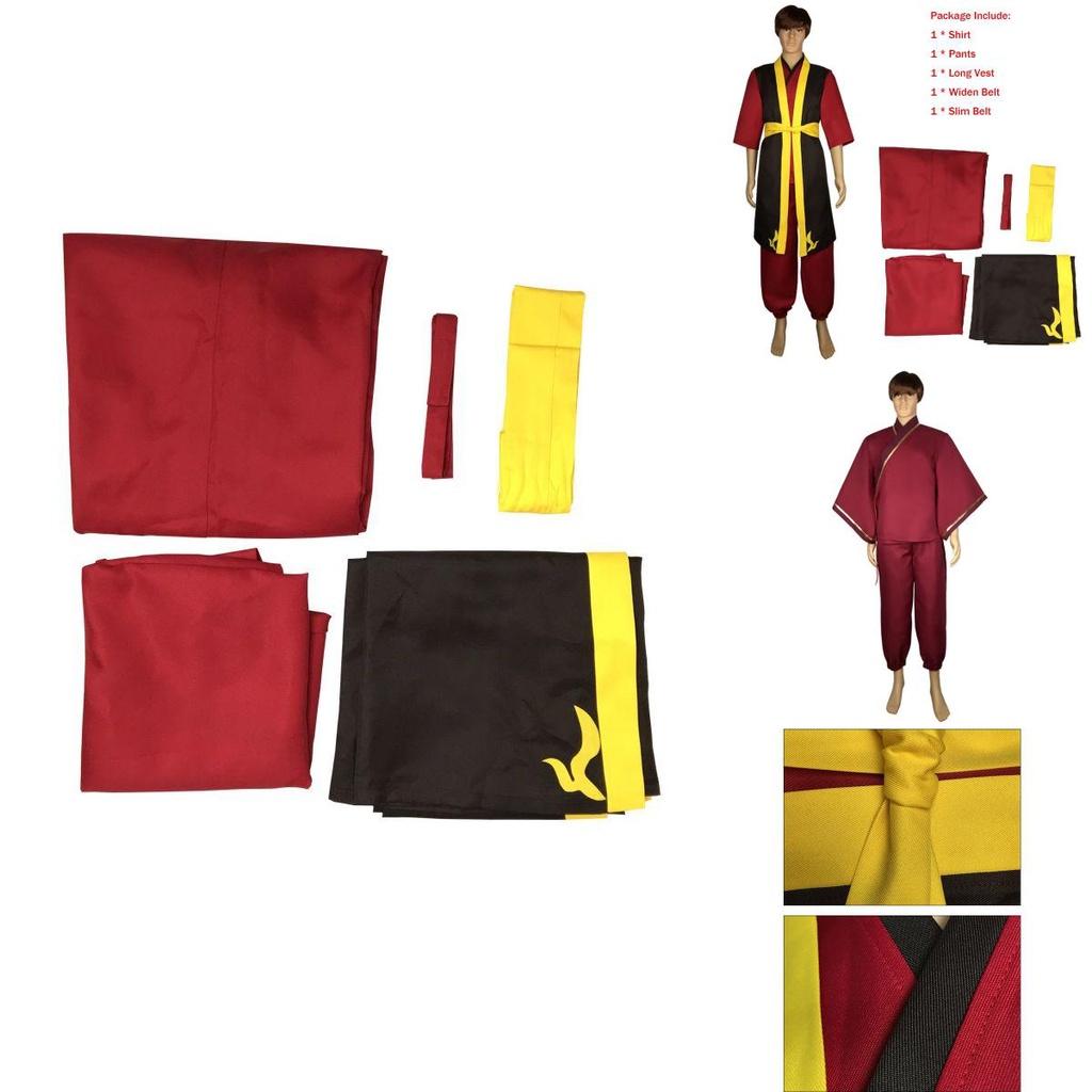 Stupendo Costume del Principe Zuko di Avatar La Leggenda di Aang con Design a Manica Media