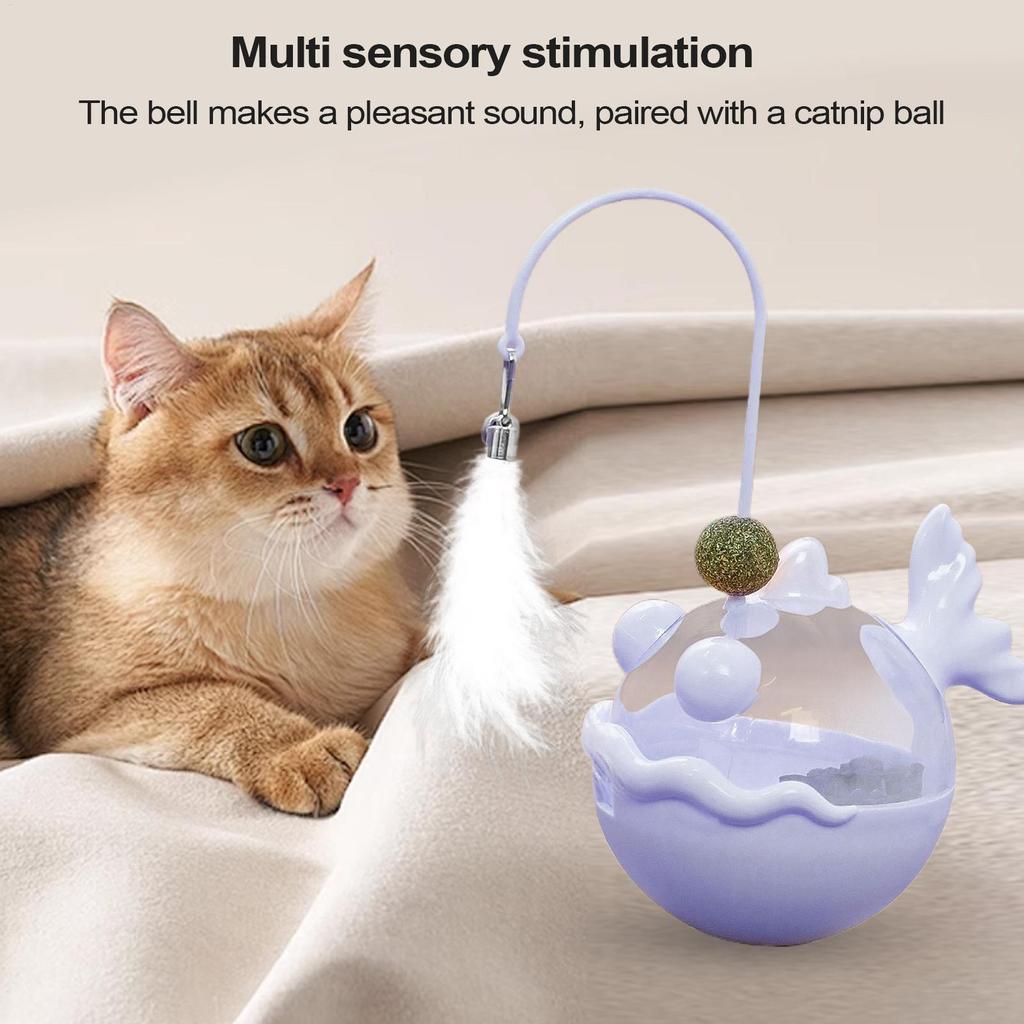 Katzen Leckerli Puzzle Indoor Kätzchen Katzenminze Ball Teaser Interaktives Leckerli-Spender Spielzeug Für Mentale Stimulation Langeweile Linderung Bewegung