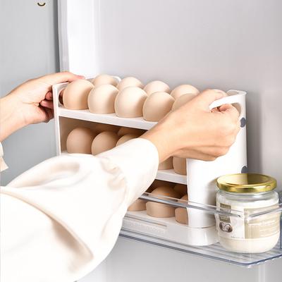 1pc-Egg Storage Box, Refrigerator Side Dedicated Multi-layer Flip Egg Box, Egg Compartment, Freezer Shelf Holder
