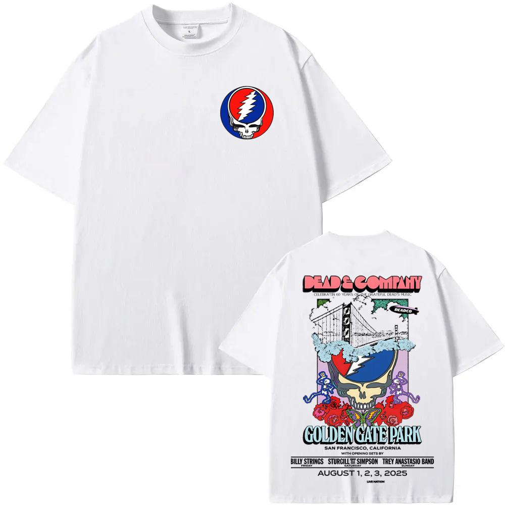 Grateful Dead Street Hip Hop T Shirt Short Sleeve Casual Cotton Tshirt Reverse Printing Fashion Tee-shirt Soft Tops