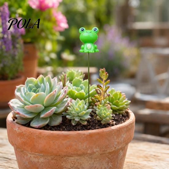 Decorative Frog Set for Greenery Garden Stakes, Waterproof Resin Miniature Ornaments, Cute Figurines, Succulents Colorful Ornaments Potted Plants Pots