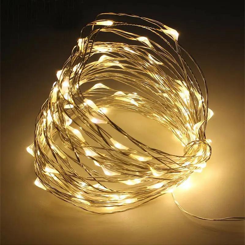 1Pack Fairy Light String Led Copper Wire String Light 1/2/3/5/10M Battery Powered For Bedroom Garden Party Wedding Decoration