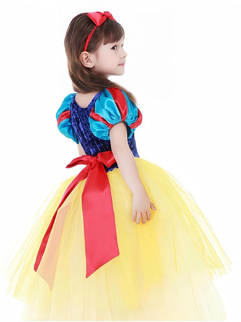Snow White Halloween & Christmas Party Princess Dress for Girls