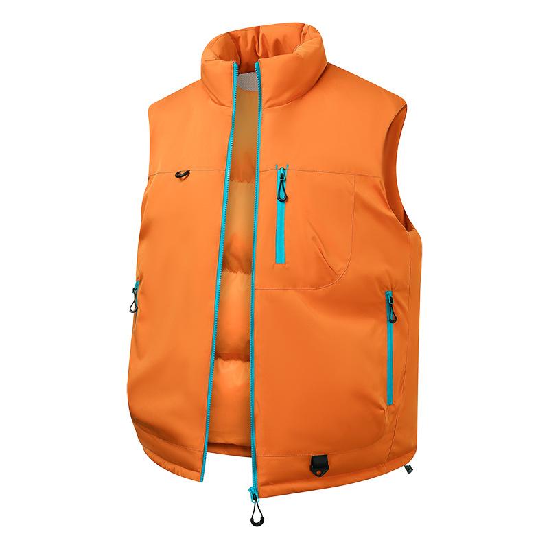 New thickened stand-up collar vest men's autumn and winter dopamine warm windproof vest vest vest vest vest vest jacket