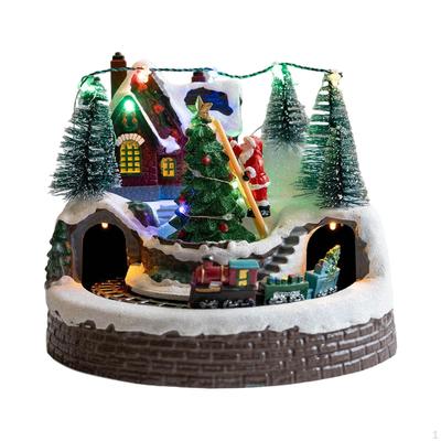 Christmas Lighted House Decor Decoration Art Table Festive LED Ornament Xmas for