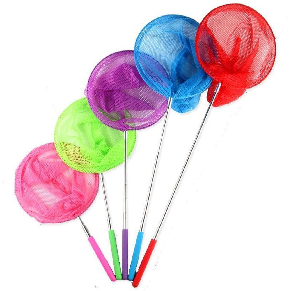 Steel Rod Extendable Insect Cage Butterfly Dragonfly Net Catch Tadpole Fish Bucket Bug Catching Net