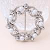 Rhinestone Scarf Ring Artificial Pearl Silk Scarf Clip Elegant Scarf Holder Ring for Women
