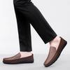 Fashion Men's Genuine Leather Loafers Slip-On Business Casual Shoes Comfortable Flat New Driving Shoes for Men Lightweight Dress Shoes