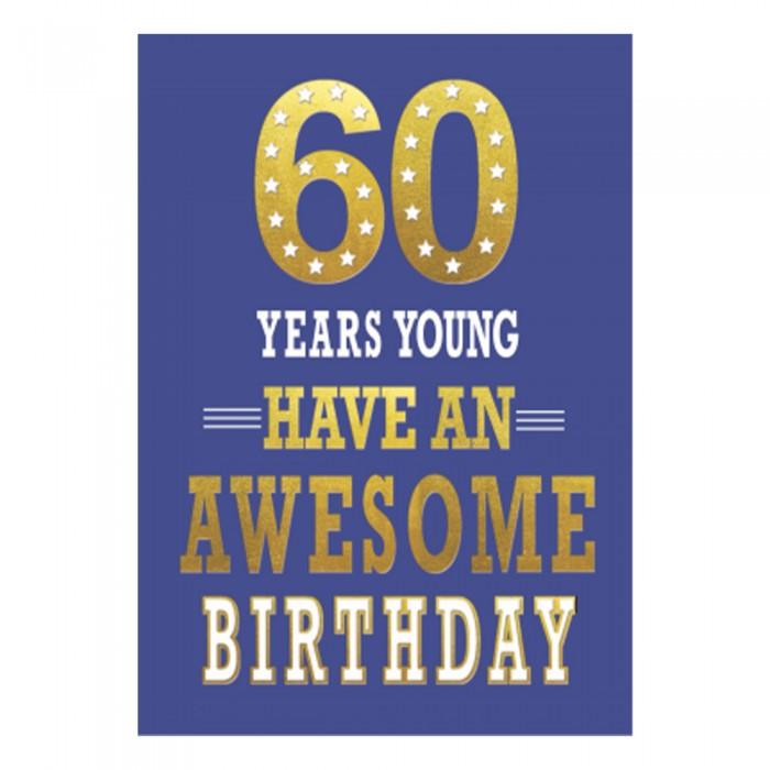 Simon Elvin Have An Awesome Birthday 60th Greetings Card