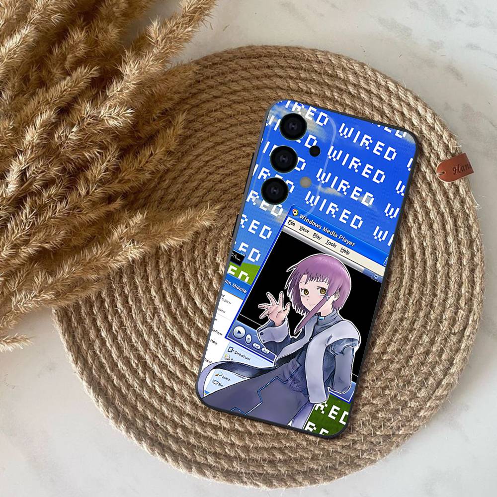 Anime Serial Experiments L-Lain Phone Case For Samsung S25,S26,S24,S21,S22,S23,S30,Ultra,S20,Plus,Fe,Lite,5G Black Cover