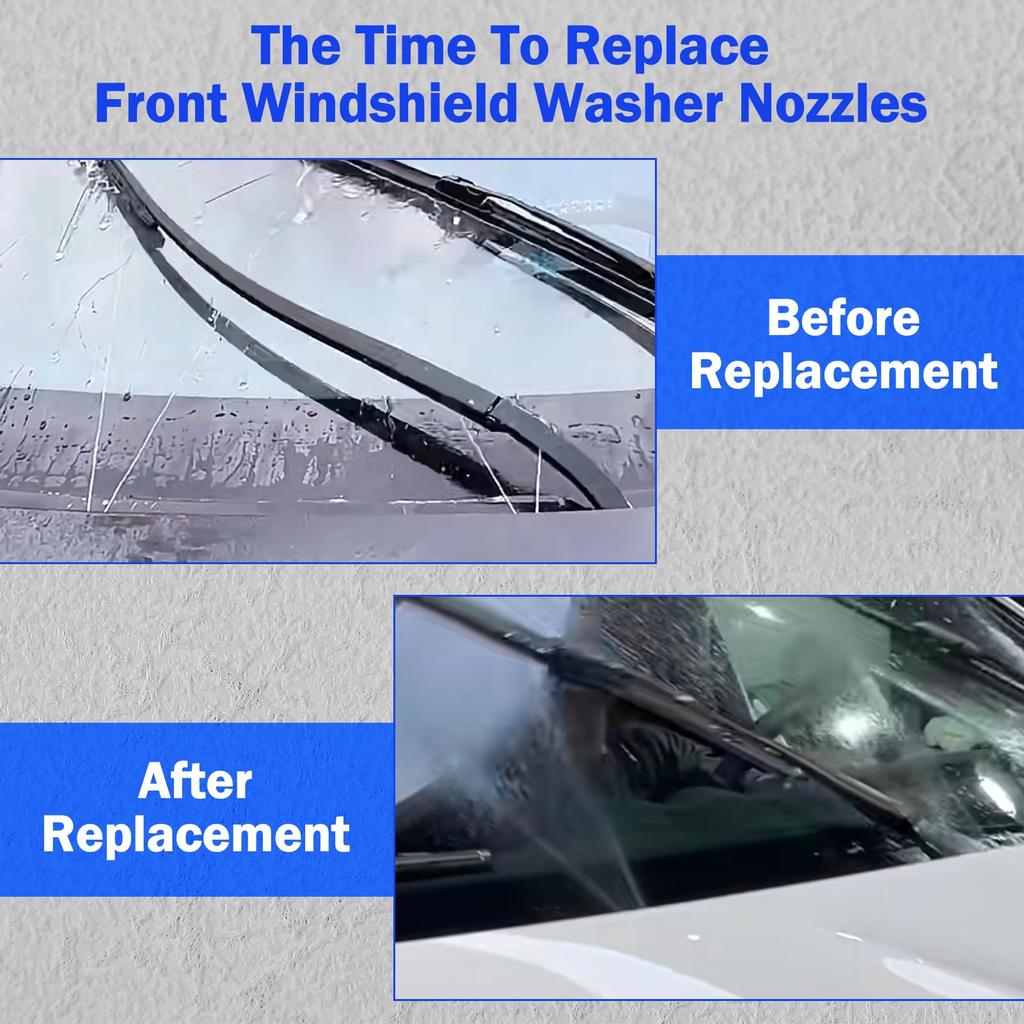 GOLD DEER 2pcs Windshield Washer Nozzle Windshield Washer Nozzle Windshield Washer Nozzle Kit Windshield