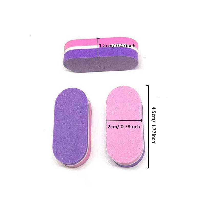 10 Pcs Double Color Mini Nail Sponge File Buffer Block Buffing Sanding File Pedicure Manicure Tool Gel Supplies Accessories