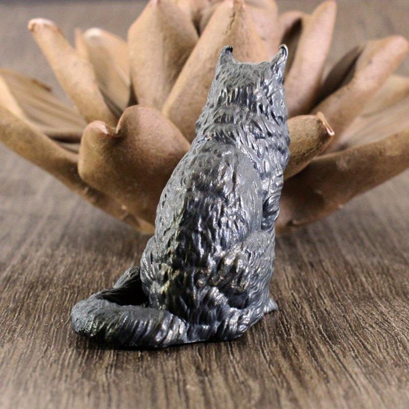 1 Stück Messing Schwarz Maine Coon Puppe Kreativ Klein Handgemacht Literaturspiel Schmuck Büro Schreibtisch Trend Dekoration Handwerk