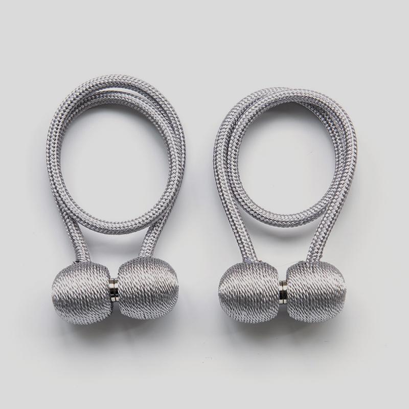 

Curtain straps, rope buckles, curtain buckles, bed curtain storage ropes, magnet tie hooks, accessories 2pcs серый