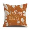 Thanksgiving Linen Pillowcase Autumn Pumpkin Print Pillow Cushion Cover