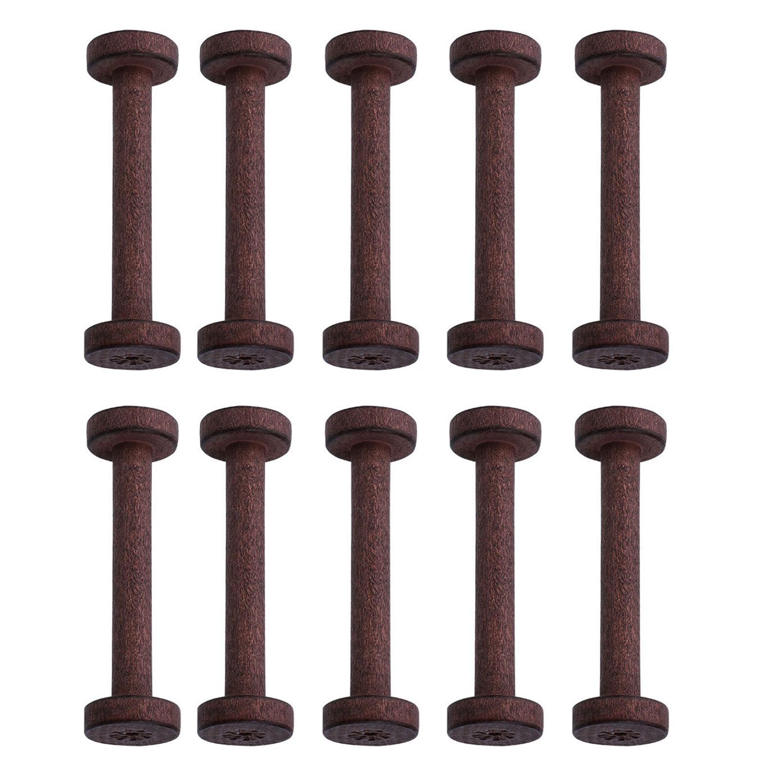 

10 шт. деревянных катушек для ниток, деревянные катушки для вышивальных ниток, деревянные моталки для швейных ниток B