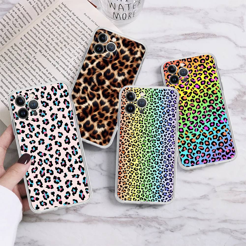 Classic Leopard Cheetah For IPhone 17 16 15 14 13 12 11 Pro Max Plus Transparent Soft TPU Phone Cover