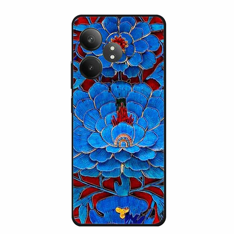 3D Emboss Case For Realme GT Neo6 Neo 6 SE 6SE Phone Case Flowers Silicone Soft Coque For Realme GT 6 T 6T Back Cover Case Funda