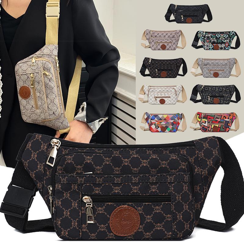 Modische Hüfttasche, Reißverschluss, geeignet für Outdoor-Aktivitäten, Crossbody-Sporttasche, lässige Umhängetasche, mehrschichtig c