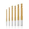 6pcs Hole Opening Twist Bore Bits 3-8MM HSS Drill Bits 3 in 1 Grooving Drills  Thin Wooden Board