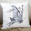 Gezellig Bankkussenhoes Vlinderprint 45X45cm Decoratieve Kussens voor Thuis Polyester Perzikvezel Kussensloop Zitkussen Rugkussen